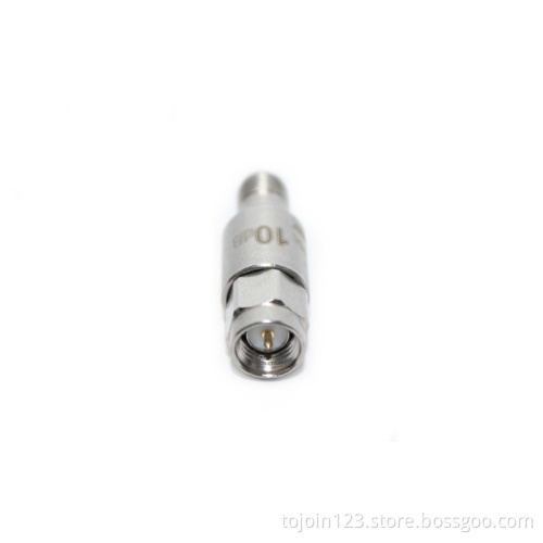 SMA coaxial fixed attenuator, DC to 6GHz, 2W 10dB Attenuator